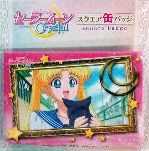 Usagi Tsukino Sailor Moon Crystal Square Can Badge Tin Badge [USED]