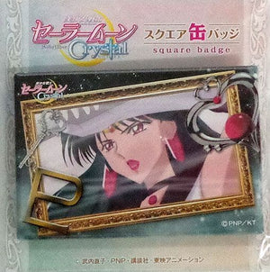 Sailor Pluto Sailor Moon Crystal Square Can Badge Tin Badge [USED]