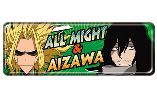 My Hero Academia All Might Shota Aizawa Long Can Badge Collection Bonus for Purchasing First Edition Box Buttons [USED]