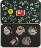 Katsuki Bakugo, etc. My Hero Academia Ichiban Kuji White or Black! Special Badge Set in Can Case Last One Prize Badge [USED]