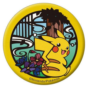 Pikachu Pokemon Cutout Series Japanese Paper Can Badge Tin Badge [USED]