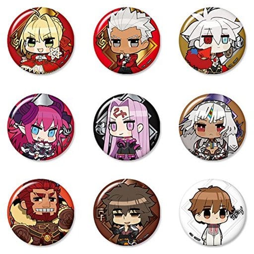Saber / Nero Claudius, etc. Fate/Extella Can Badge Collection Vol.1 All 9 Types Set Acrylic Item [USED]