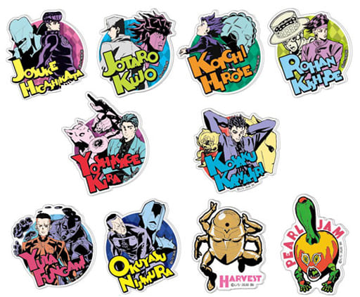 Josuke Higashikata, etc. JoJo's Bizarre Adventure Part 4: Diamond is Unbreakable Acrylic Badge Vol.3 All 10 Types Set Badge [USED]