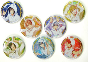 IDOLiSH7 Ver. IDOLiSH7 Rabbit Ears Hoodie Hologram Can Badge Premium Bandai Limited Set of 7 Tin Badge [USED]