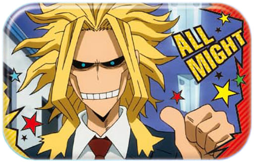 My Hero Academia All Might Round Squiare Can Badge 2 Buttons [USED]