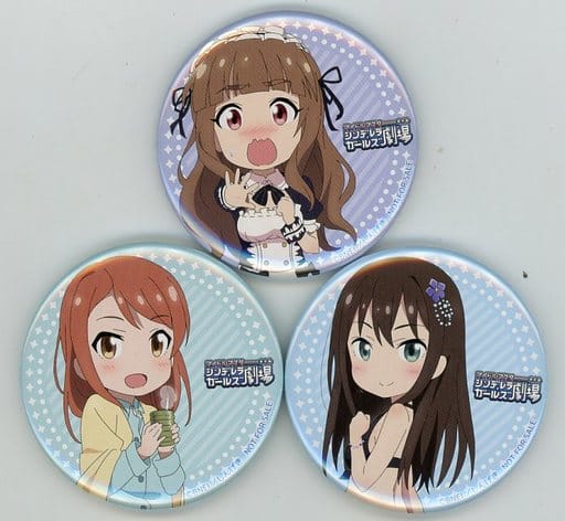Triad Primus THE IDOLM@STER Cinderella Girls Theater Newly Drawn Can Badge animate Limited Blu-ray/DVD Whole Vol.Purchase Bonus Set of 3 Tin Badge [USED]