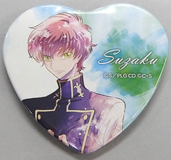Suzaku Kururugi Code Geass: Lelouch of the Rebellion Heart Can Badge Collection Character Pop Store Limited Tin Badge [USED]