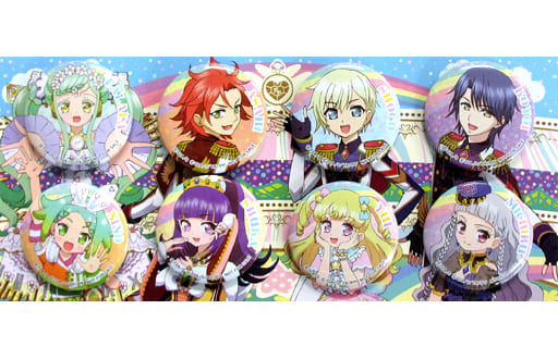 Asahi Mitaka, etc. Idol Time PriPara Yume All Star Live! Pripara Idol Can Badge 3DS Software Gorgeous Pack Bundled Bonus Set of 8 Tin Badge [USED]