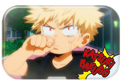 My Hero Academia Katsuki Bakugo Childhood Round Squiare Can Badge 3 Buttons [USED]