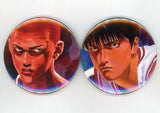 Sakuragi Hanamichi Kaede Rukawa Slam Dunk Can Badge 50th Anniversary Weekly Shonen Jump Exhibition Vol.2 Jump Hero's Monday! Limited Set of 2 Can Badge [USED]