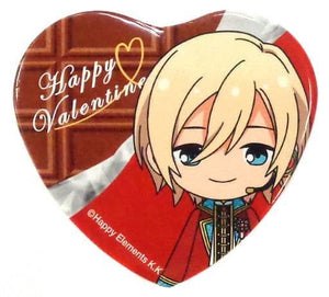 Eichi Tenshouin Ensemble Stars! Heart Can Badge Group A Valentine Marukaku Kan Badge 2018 Ver. Tin Badge [USED]