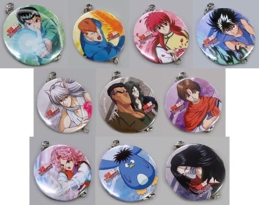 Hiei, etc. Yu Yu Hakusho 100% Maji Battle Trading Tsunagaru Can Badge Anime Japan 2018 Limited All 10 Types Set Tin Badge [USED]