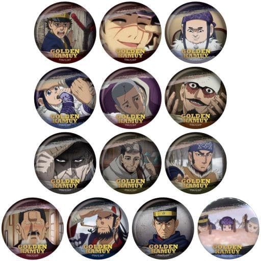 Lieutenant Tsurumi, etc. Golden Kamuy Hundred Faces Can Badge All 13 Types Set Can Badge [USED]