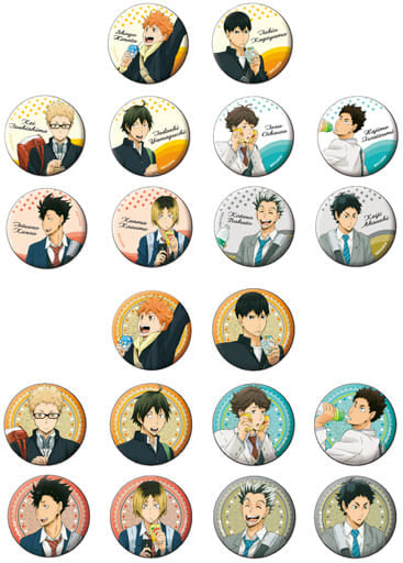 Shoyo Hinata, etc. Haikyu!! Can Badge Collection Full Color Can Badge All 10 Types Set Tin Badge [USED]
