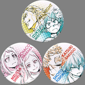 All Might, etc. My Hero Academia: Two Heroes 76mm Big Can Badge Bunkyodo & Animega Limited Blu-ray/DVD Purchase Bonus 3 Types Set Tin Badge [USED]