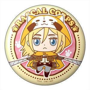 Krista Lenz Raccoon Rascal X Attack on Titan Okkime Trading Can Badge [USED]