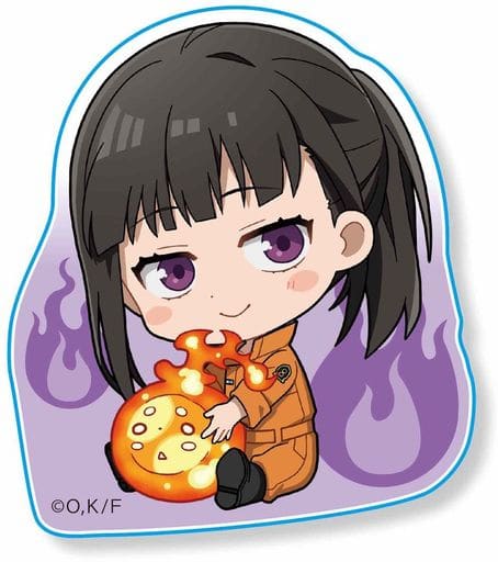 Fire Force Maki Oze Gyugyutto Acrylic Badge Buttons [USED]
