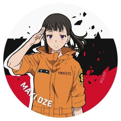 Fire Force Maki Oze Trading Leather Badge Buttons [USED]