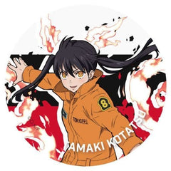 Fire Force Tamaki Kotatsu Trading Leather Badge Buttons [USED]