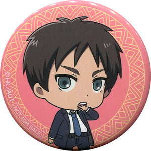 Ellen Yeager SD Attack on Titan Original Can Badge Sukiya Limited Take-Out Order Specials Can Badge [USED]