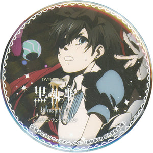 Ciel Phantomhive Alice Costume Background Black Black Butler II Can Badge Namco Namja Town Limited DVD Release Commemoration Black Butler Mini Attraction Table Cloth Pull Grell Sutcliff Level Prize Can Badge [USED]