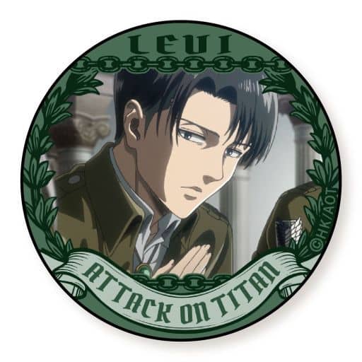 Levi Ackerman Look Sideways Attack on Titan Trading Can Badge Levi Special Part2 Tin Badge [USED]