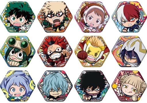 Katsuki Bakugo, etc. My Hero Academia Honey Can Badge Collection 2 All 12 Types Set Tin Badge [USED]