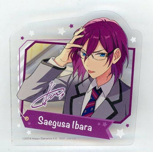 Ibara Saegusa Ensemble Stars! Acrylic Badge Amusement Ichiban Cafe Autumn 2019 Vol.2 Limited Drink Set Order Privilege Badge [USED]