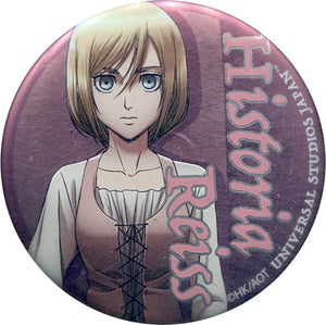 Historia Reiss Attack on Titan: The Real Collectible Can Badge Universal Studios Japan Limited Tin Badge [USED]