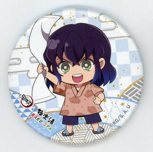 Inosuke Hashibira Mini Character Demon Slayer: Kimetsu no Yaiba Can Badge Gokurakuyu Raku Spa Kyusoku Seyo! Tanjirotachi no Gokuraku na Kyujitsu Limited Tin Badge [USED]