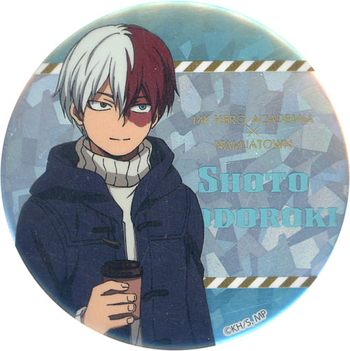 My Hero Academia Shoto Todoroki Glitter Can Badge Heroes' Day Off at NAMJATOWN Exclusive Mini Game Putting Smash!! Prize A Buttons [USED]