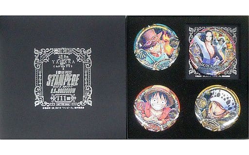 Monkey D. Luffy, etc. One Piece: Stampede Yakara Can Badge Secret 2 Ver. 7net Limited 2nd Edition Movieticket Card Benefits Set of 4 Tin Badge [USED]