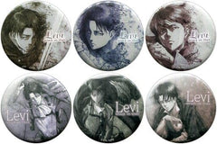 Levi Ackerman Attack on Titan Can Badge Collection Levi Ver. All 6 Types Set Tin Badge [USED]