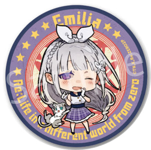 Emilia Re:ZERO -Starting Life in Another World- 2nd season Trading Mat Can Badge American Retro Ver. Can Badge [USED]