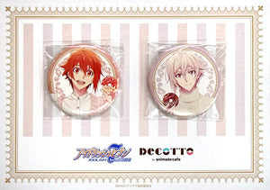 Riku Nanase Tenn Kujo IDOLiSH7 Second BEAT! Can Badge Decotto by animatecafe Limited Set of 2 Can Badge [USED]