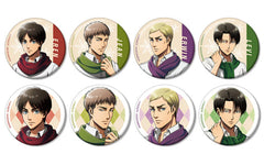 Jean Kirstein, etc. Attack on Titan Newly Drawn Illustration Wearing a Muffler Ver. Trading Can Badge All 8 Types Set Tin Badge [USED]