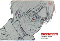 Ellen Yeager Looking Down Attack on Titan WIT STUDIO Square Can Badge Collection Part 2 Tin Badge [USED]