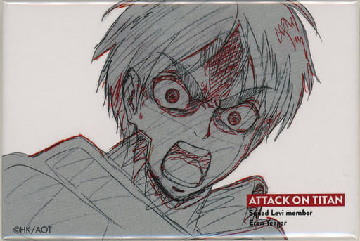 Ellen Yeager Scream Attack on Titan WIT STUDIO Square Can Badge Collection Part 2 Tin Badge [USED]