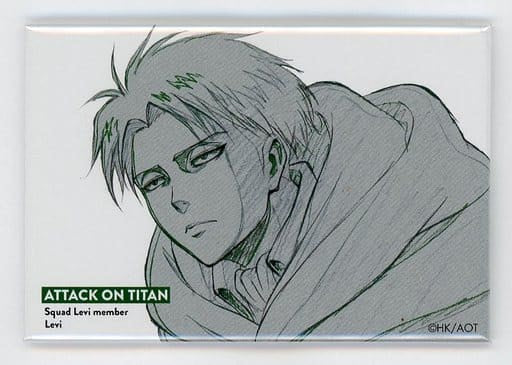 Levi Ackerman Upper Body Attack on Titan WIT STUDIO Square Can Badge Collection Part 2 Tin Badge [USED]