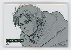 Levi Ackerman Upper Body Attack on Titan WIT STUDIO Square Can Badge Collection Part 2 Tin Badge [USED]