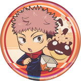 Yuji Itadori Facing Left Jujutsu Kaisen Trading Can Badge Bakudan Yaki Honpo 2nd Limited Tin Badge [USED]