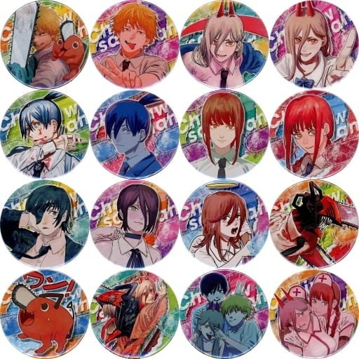 Chainsaw Man Denji & Others Collection Can Badge Part 1 All 16 Types Set Buttons [USED]