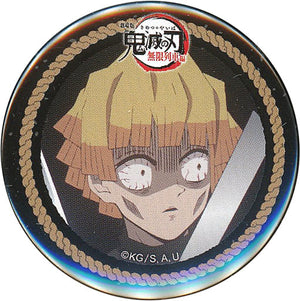 Zenitsu Agatsuma Scissors Secret 2 Demon Slayer: Kimetsu no Yaiba the Movie: Mugen Train 44mm Lottery Can Badge ufotable Cafe 3rd Season Limited Tin Badge [USED]