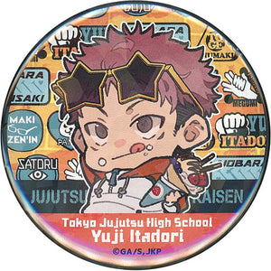 Yuji Itadori Jujutsu Kaisen Trading Hologram Can Badge Holiday Ver. Tin Badge [USED]