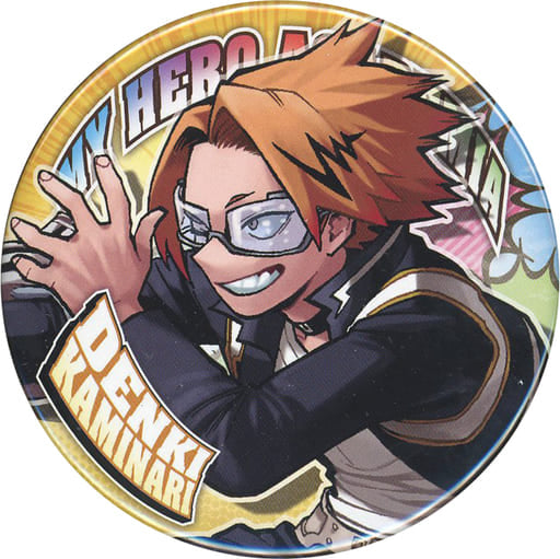 My Hero Academia Denki Kaminari Collection Can Badge Heroaka Exhibition Kv Ver. My Hero Academia Exhibition Drawing Smash Limited Buttons [USED]