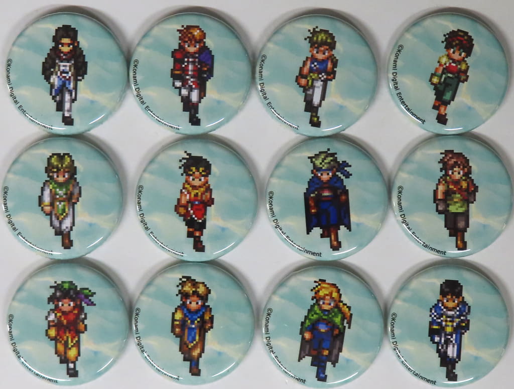 Suikoden I and II HD Remaster Gate Rune War and Dunan Unification War Shu & Others 32mm Can Badge Stellaworth Limited Included with PS5/Switch Game Set of 12 Buttons [USED]