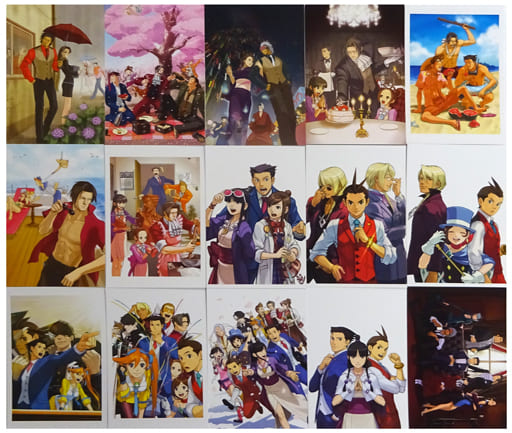 Ace Attorney 1-6 Postcard E-Capcom Limited Edition Boxpostcard Set Bundled Bonus Set of 15 Postcards [USED]