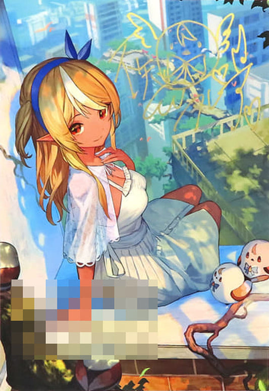Flare Shiranui Vtuber Hololive Newly Drawn By lack Postcard with Autographed Foil-Stamped Reproduction Message Activity 3rd Anniversary Full Set Purchase Privilege Postcards [USED]