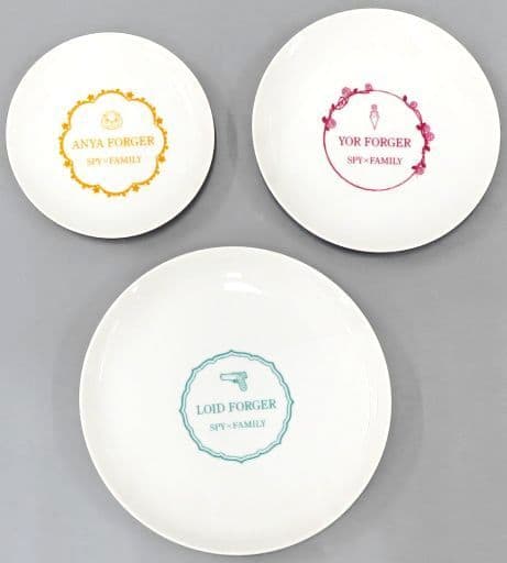 Loid Yoru Anya SPY x FAMILY Original Design Plate LAWSON Limited Ponta Members And D Point Card Members Limited Mileage Campaign Winning Items Set of 3 Plate [USED]