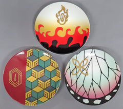 Kyojuro Rengoku Shinobu Kocho Giyu Tomiokau Demon Slayer: Kimetsu no Yaiba Arita Ware Small Dish JR Kyushu Limited Set of 3 Plate [USED]